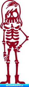 Samolepka The Bone Family Slečna bordó vínová