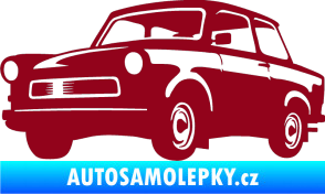 Samolepka Trabant karikatura levá bordó vínová