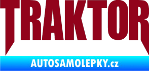 Samolepka Traktor - music bordó vínová