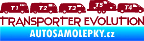 Samolepka Transporter evolution - pravá bordó vínová