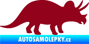 Samolepka Triceratops 001 pravá bordó vínová
