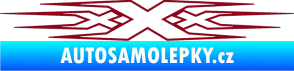 Samolepka Triple x bordó vínová