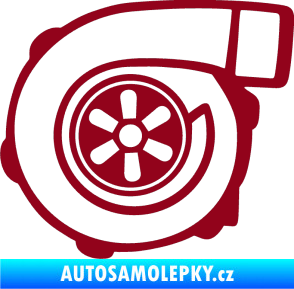 Samolepka Turbo silueta 001 levá bordó vínová