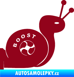 Samolepka Turbo šnek 003 pravá bordó vínová