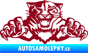 Samolepka Tygr 003 bordó vínová