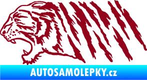 Samolepka Tygr 004 levá bordó vínová