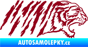 Samolepka Tygr 004 pravá bordó vínová