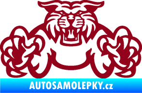 Samolepka Tygr 006 bordó vínová