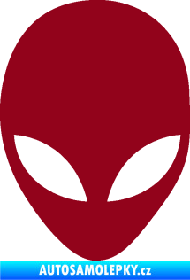 Samolepka UFO 002 bordó vínová