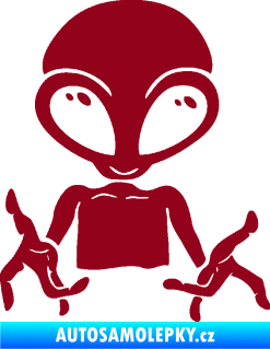 Samolepka UFO 006 pravá bordó vínová
