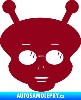 Samolepka UFO 007 pravá bordó vínová