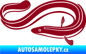 Samolepka Úhoř 001 levá bordó vínová