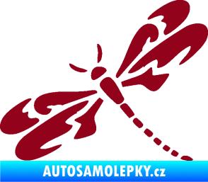 Samolepka Vážka 001 levá bordó vínová