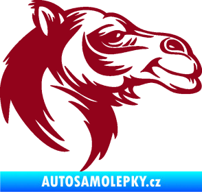Samolepka Velbloud 004 pravá hlava bordó vínová