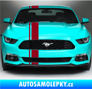 Samolepka Viper pruhy 2 cm + 12 cm bordó vínová