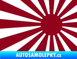 Samolepka Vlajka Japonsko 002 pravá JDM bordó vínová