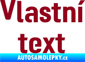 Samolepka Vlastní text - Moto GP bordó vínová