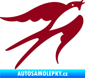 Samolepka Vlaštovka 003 pravá bordó vínová