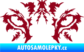 Samolepka Vlčí oči bordó vínová