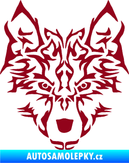 Samolepka Vlk 005 bordó vínová