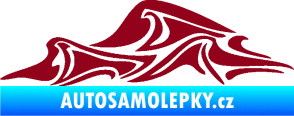 Samolepka Vlny 002 levá moře bordó vínová