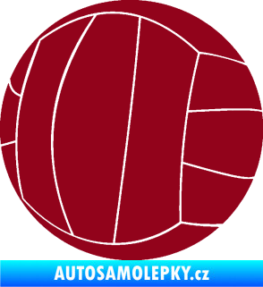 Samolepka Volejbalový míč 003 bordó vínová