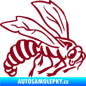 Samolepka Vosa 003 pravá bordó vínová