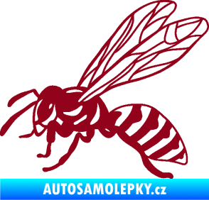 Samolepka Vosa 006 levá bordó vínová