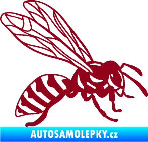 Samolepka Vosa 006 pravá bordó vínová