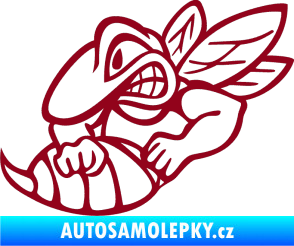 Samolepka Vosa levá bordó vínová