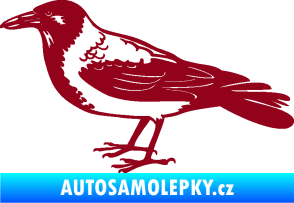 Samolepka Vrána 001 levá bordó vínová