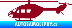 Samolepka Vrtulník 001 levá helikoptéra bordó vínová