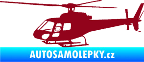 Samolepka Vrtulník 002 levá helikoptéra bordó vínová