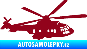 Samolepka Vrtulník 003 pravá helikoptéra bordó vínová