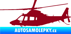 Samolepka Vrtulník 004 levá helikoptéra bordó vínová