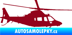 Samolepka Vrtulník 004 pravá helikoptéra bordó vínová