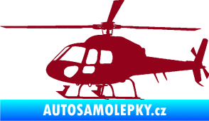 Samolepka Vrtulník 007 levá helikoptéra bordó vínová
