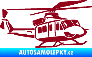 Samolepka Vrtulník 010 pravá helikoptéra bordó vínová