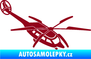 Samolepka Vrtulník 011 pravá helikoptéra bordó vínová