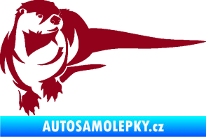 Samolepka Vydra 001 pravá bordó vínová