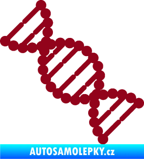 Samolepka Vzorec DNA levá bordó vínová