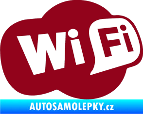 Samolepka Wifi 002 bordó vínová