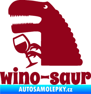Samolepka Wino - saur 001 levá vínečko bordó vínová