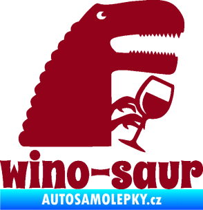 Samolepka Wino - saur 001 pravá vínečko bordó vínová
