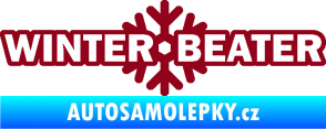 Samolepka Winter beater bordó vínová