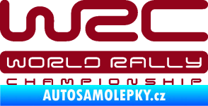 Samolepka WRC -  World Rally Championship bordó vínová