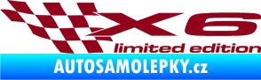 Samolepka X6 limited edition levá bordó vínová