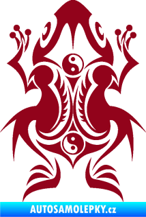 Samolepka Žába 001 bordó vínová
