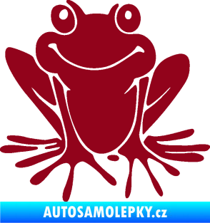 Samolepka Žába 008 levá bordó vínová