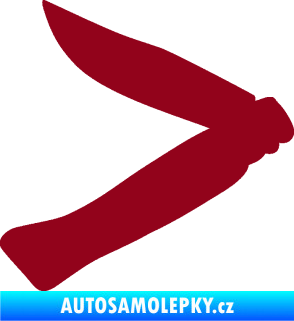 Samolepka Zavírací nůž 001 levá bordó vínová